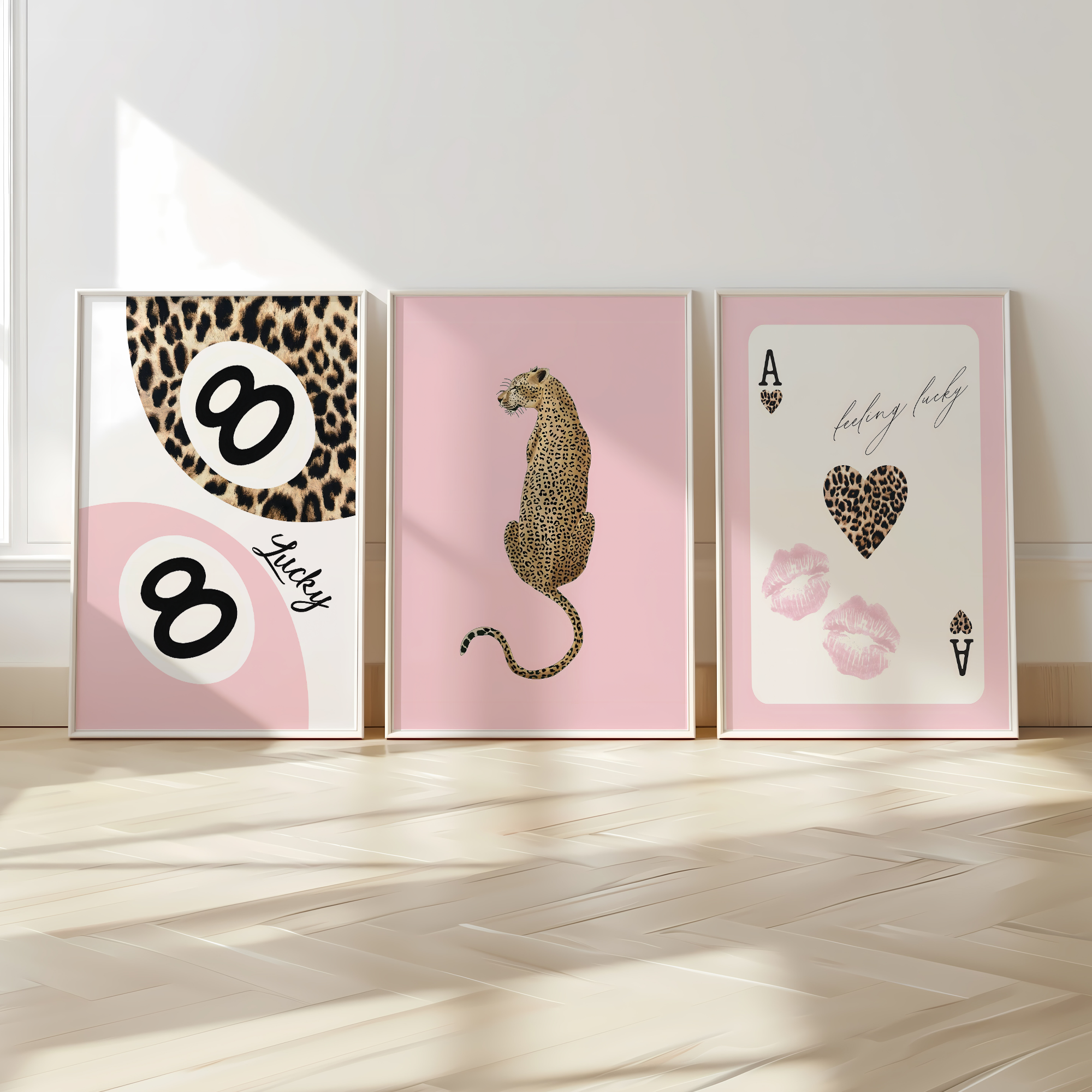 Pink Leopard Poster Set