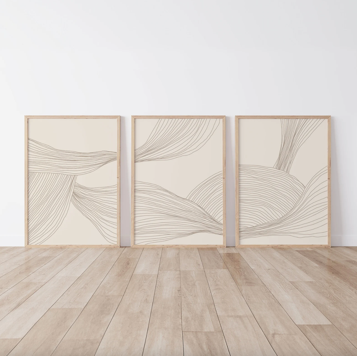Neutral Abstract Poster Set