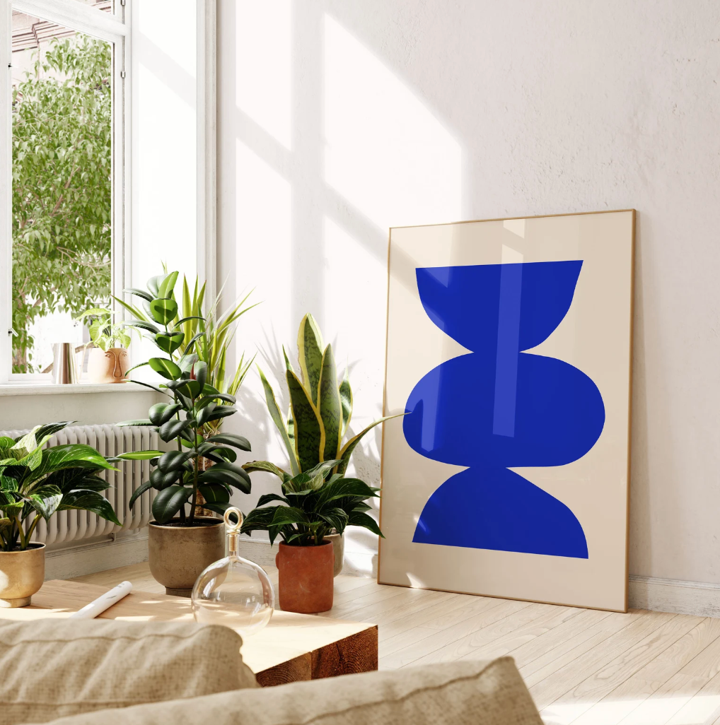 Royal Blue Minimalist Abstract Poster