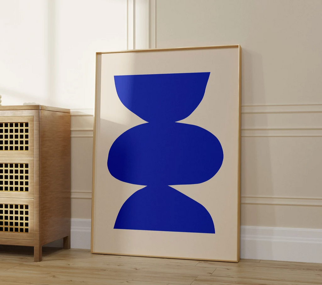 Royal Blue Minimalist Abstract Poster