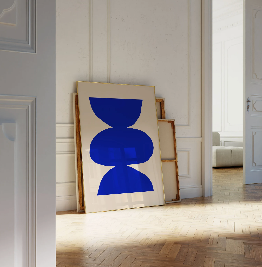 Royal Blue Minimalist Abstract Poster