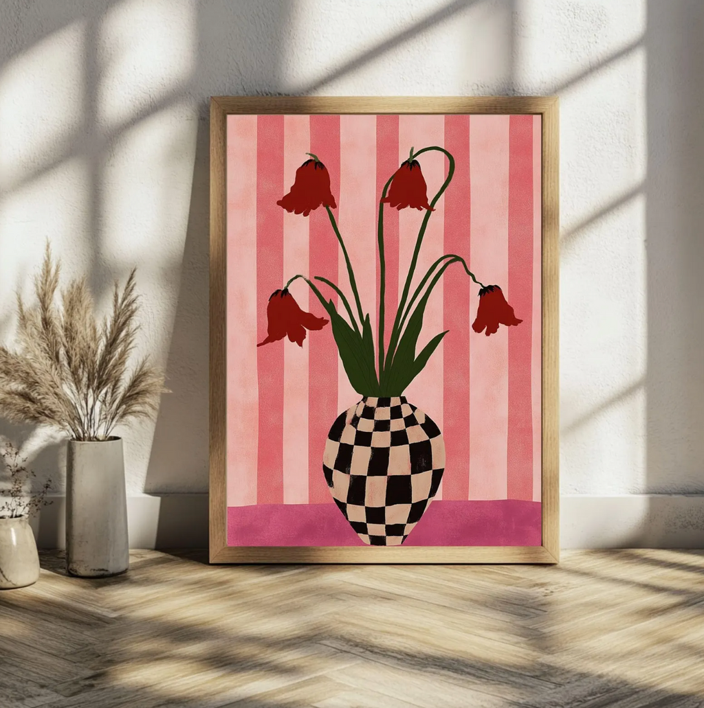 Tulips In A Vase Poster