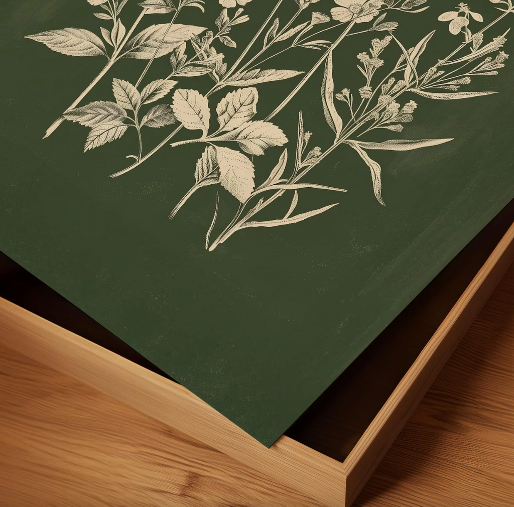 Dark Green Botanical Poster