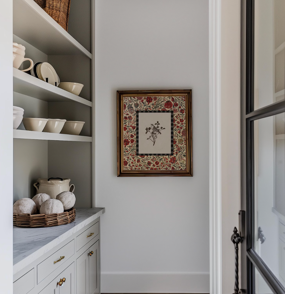 Vintage Botanical Bird Poster