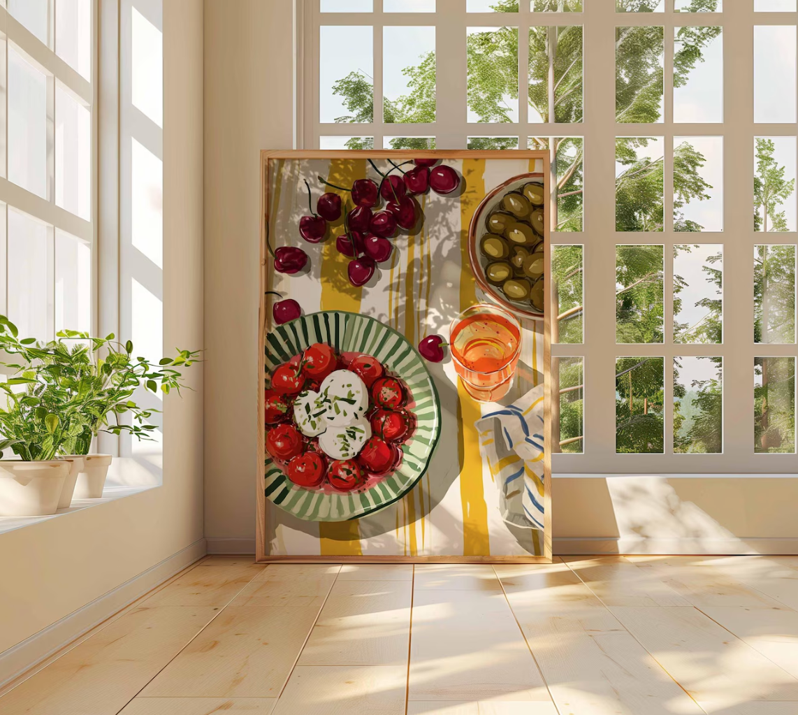 Mediterranean Kitchen Poster