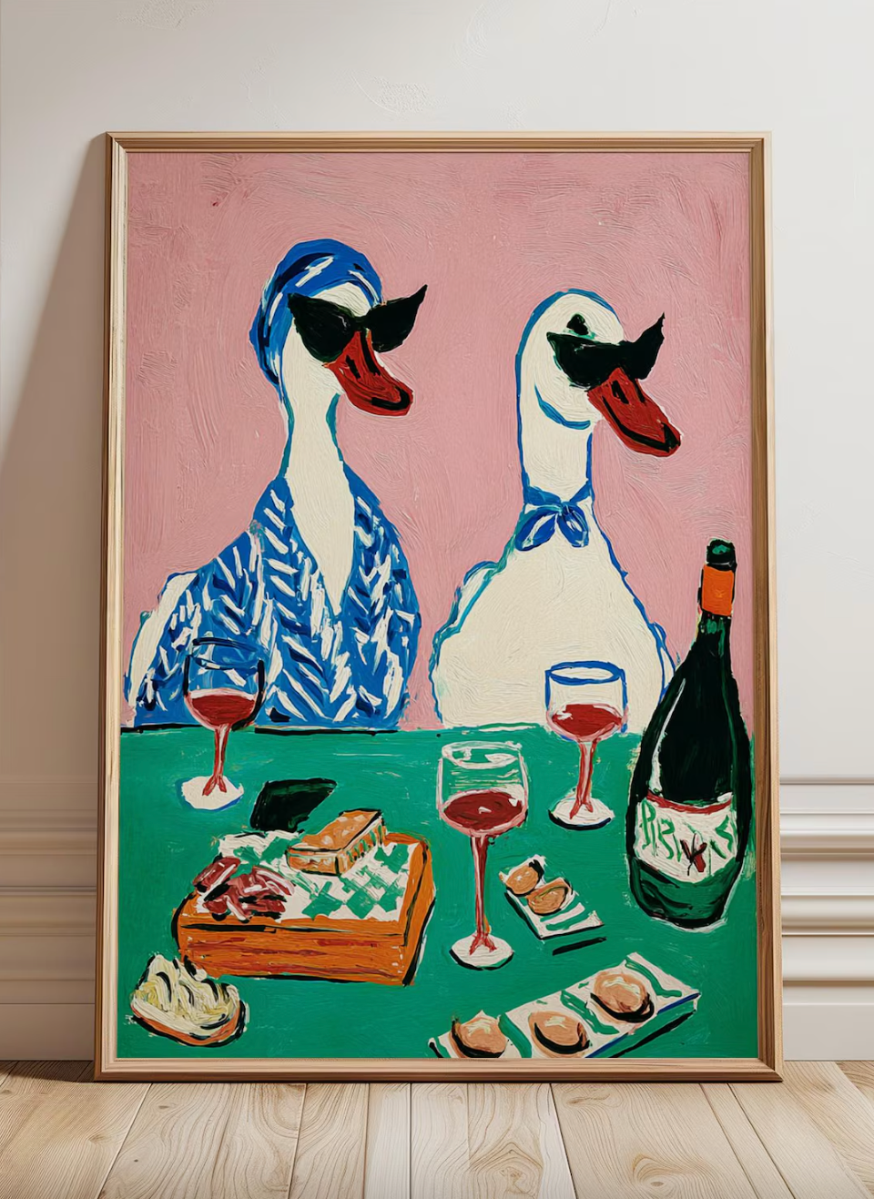 Duck Wine Party Poster