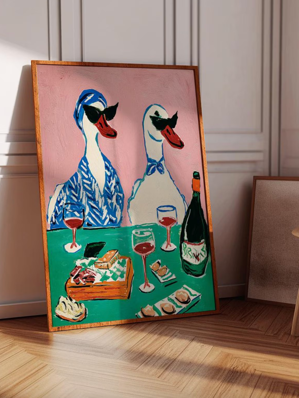Duck Wine Party Poster