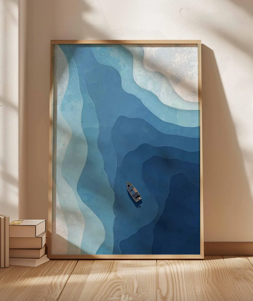 Minimalist Ocean Waves Poster