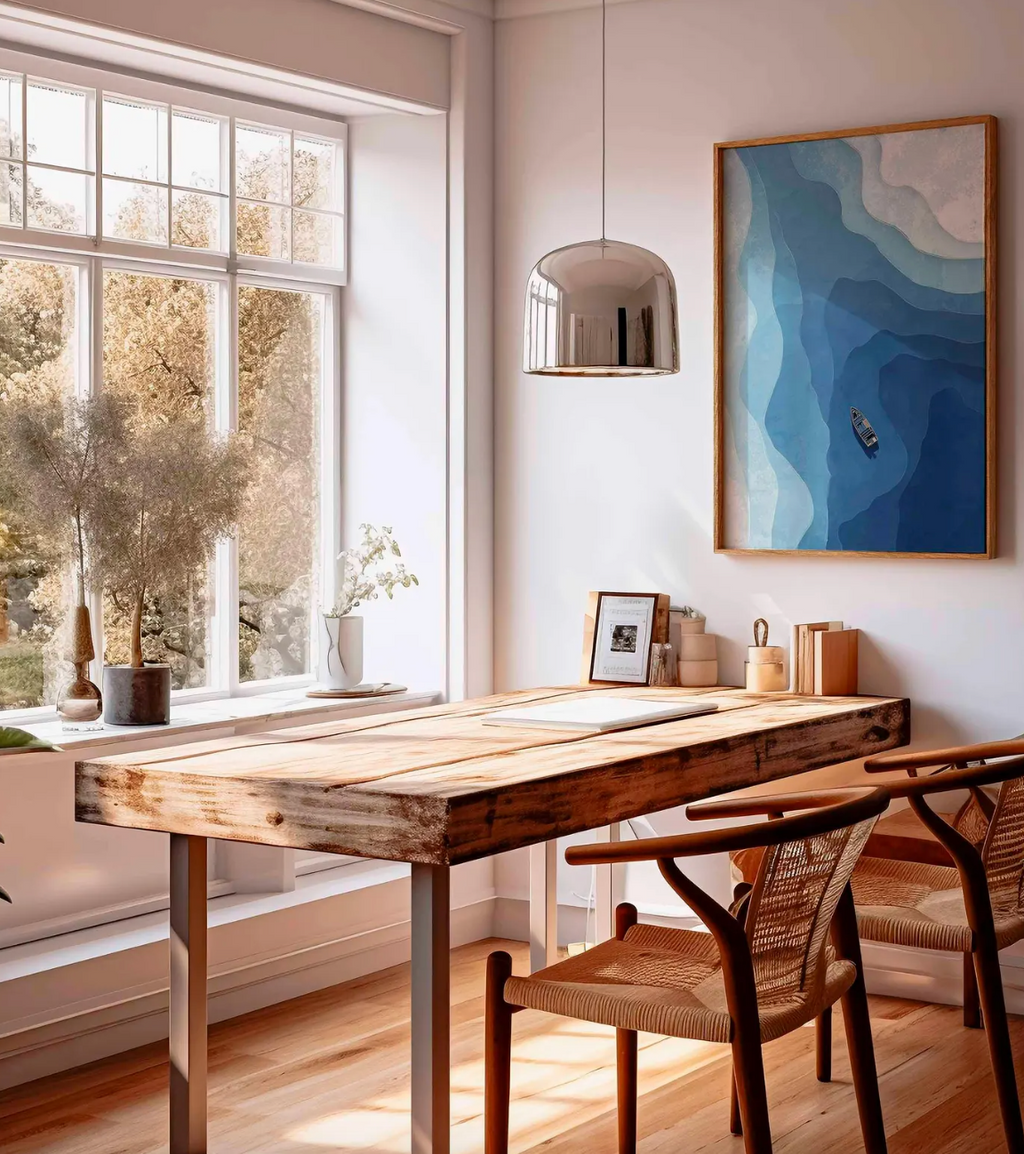 Minimalist Ocean Waves Poster