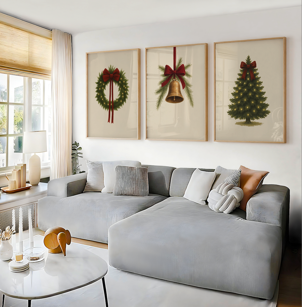 Vintage Christmas Poster Set