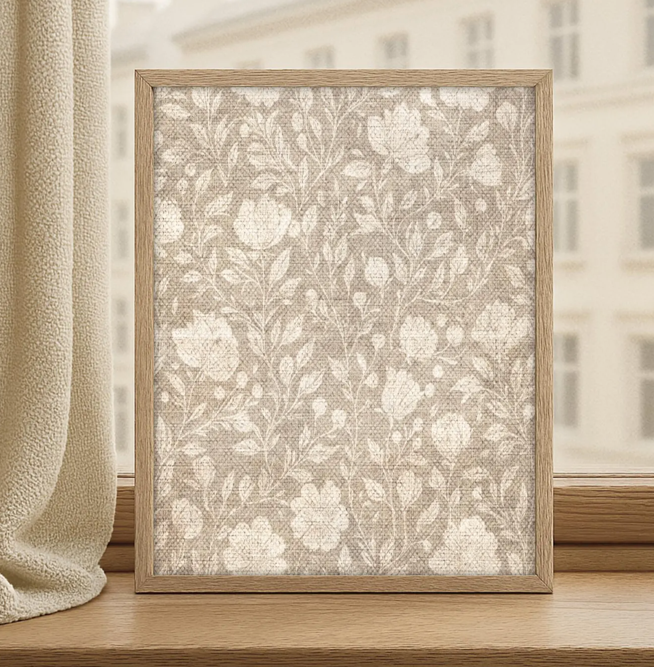 Neutral Abstract Floral Poster