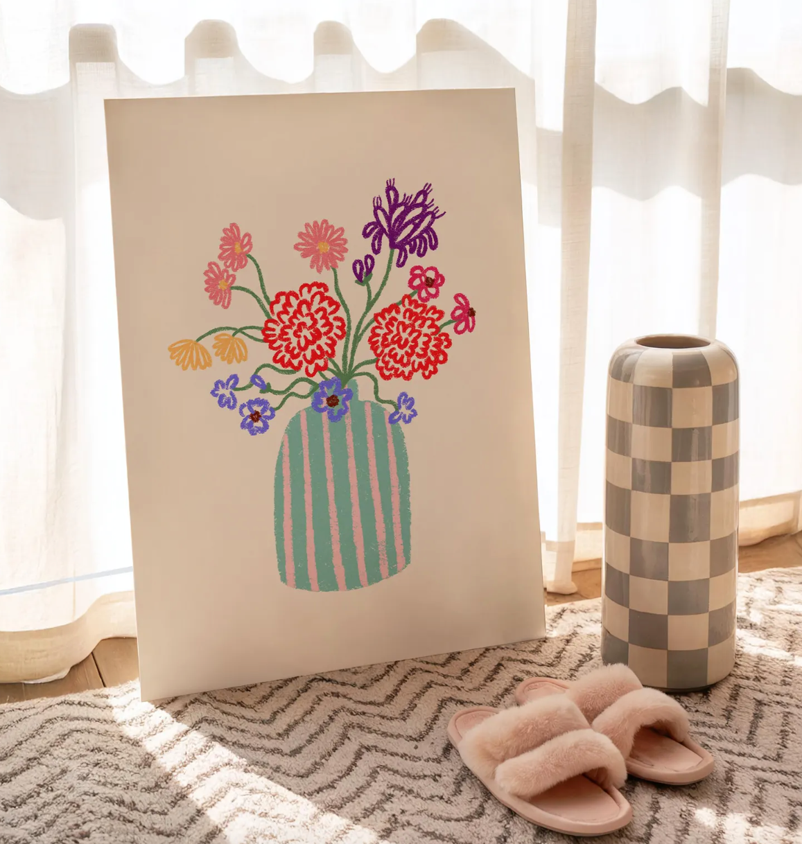 Minimalist Still Life Floral Poster