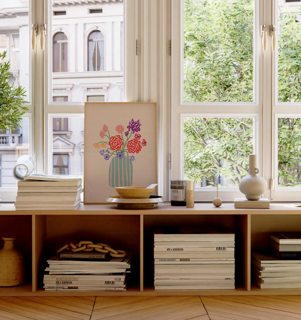 Minimalist Still Life Floral Poster