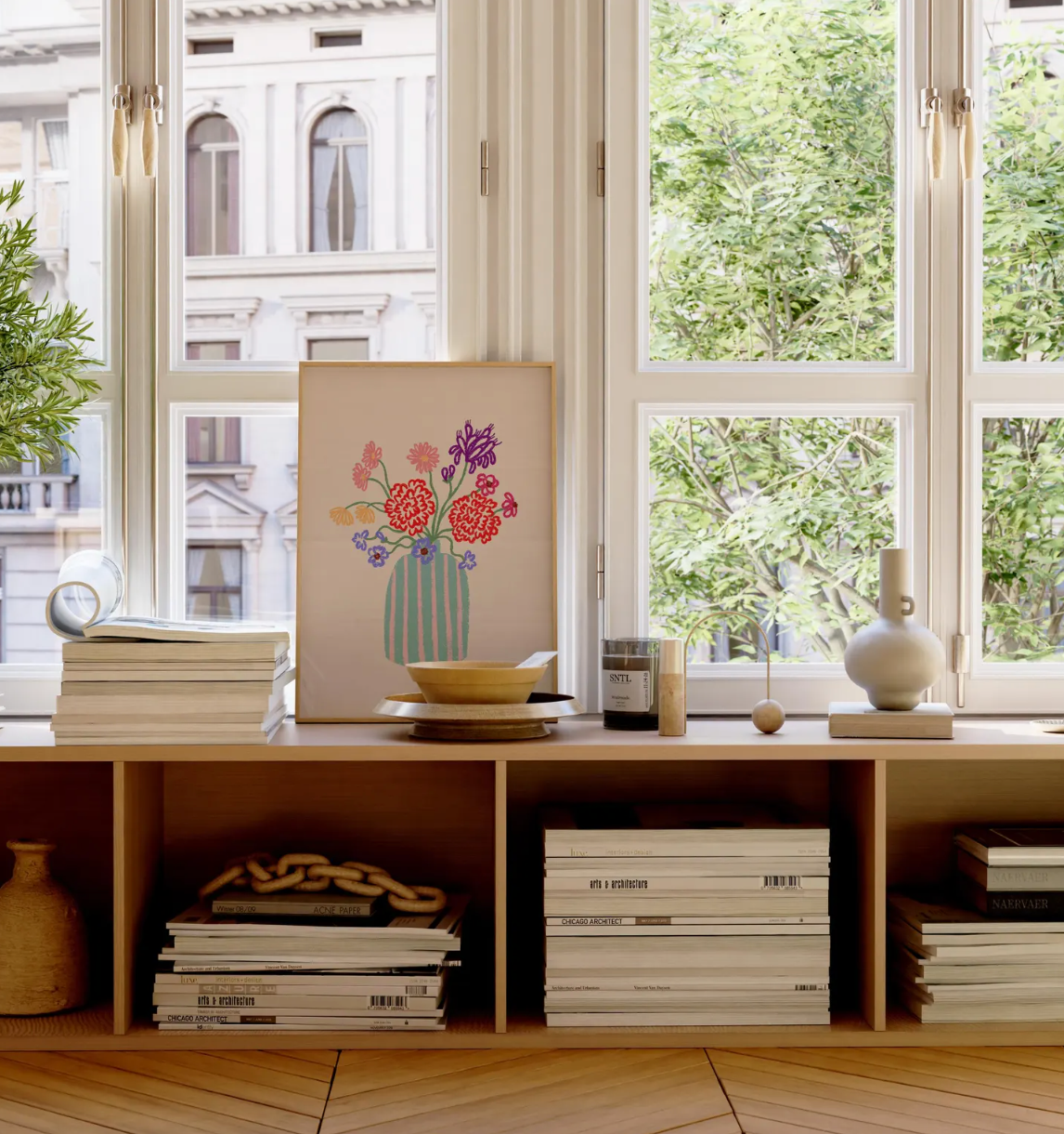 Minimalist Still Life Floral Poster