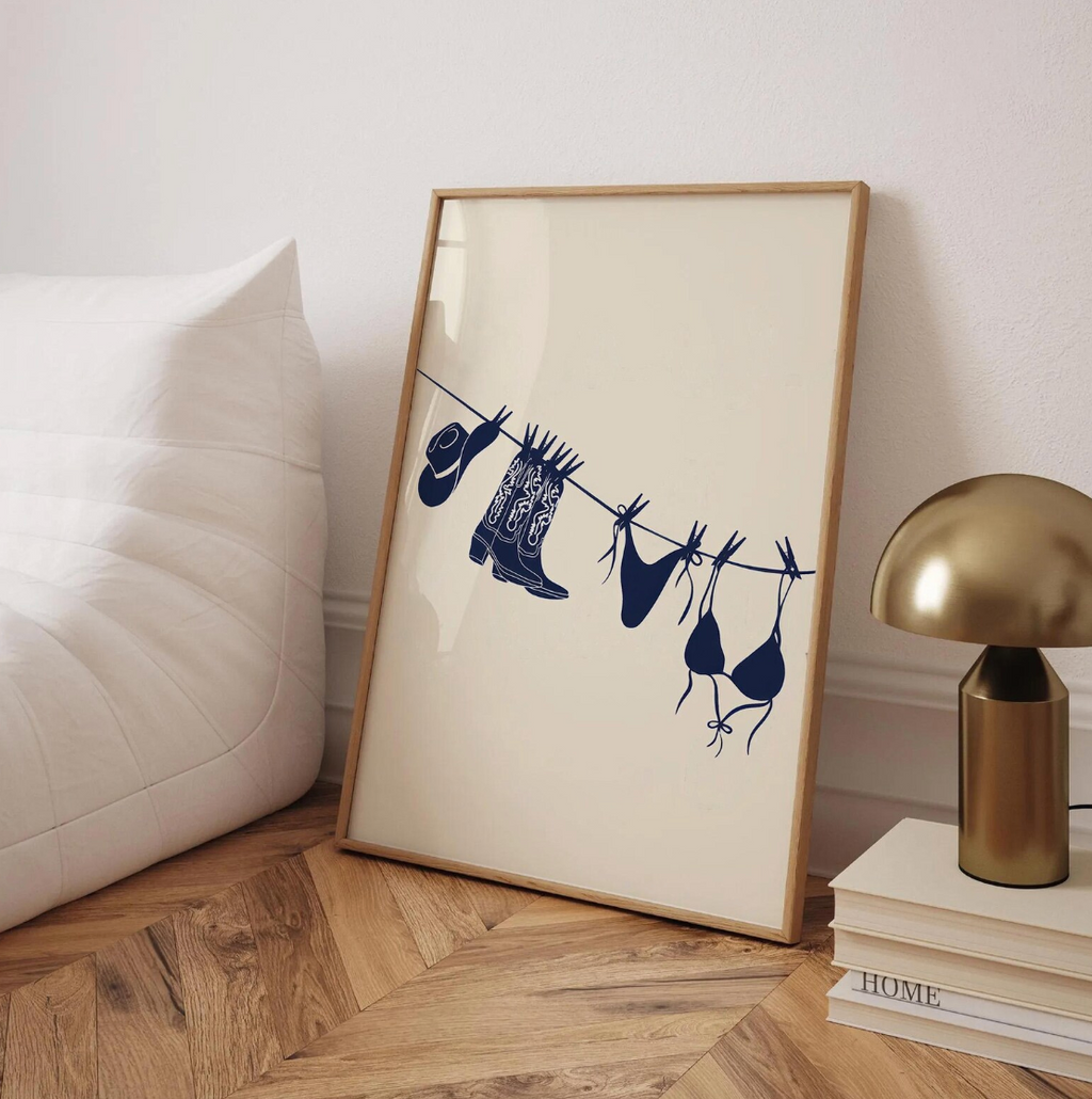 Cowboy Hat Boots Bikini Poster