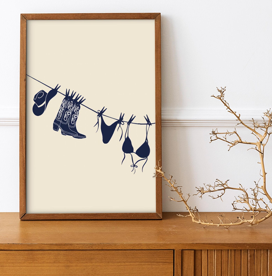 Cowboy Hat Boots Bikini Poster