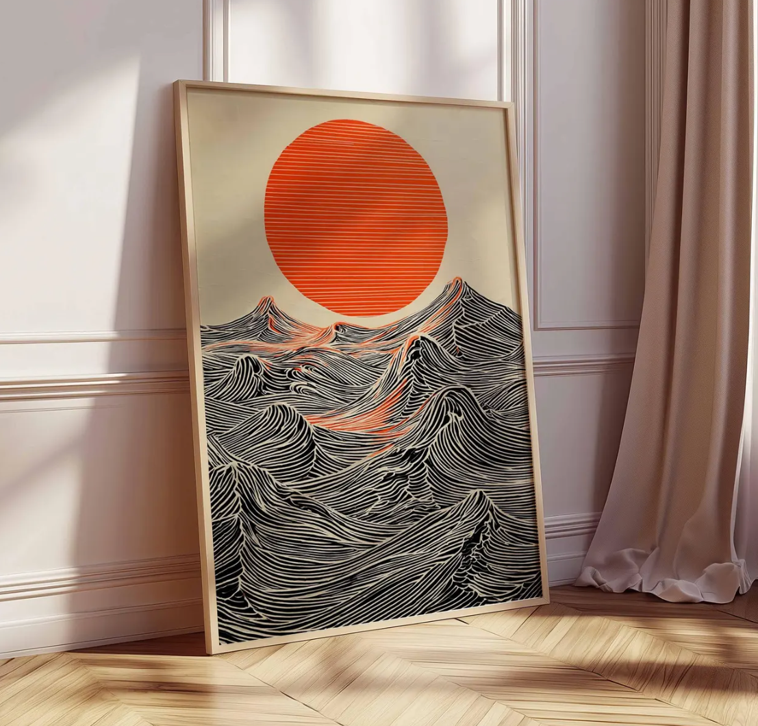 Sun and Waves Poster