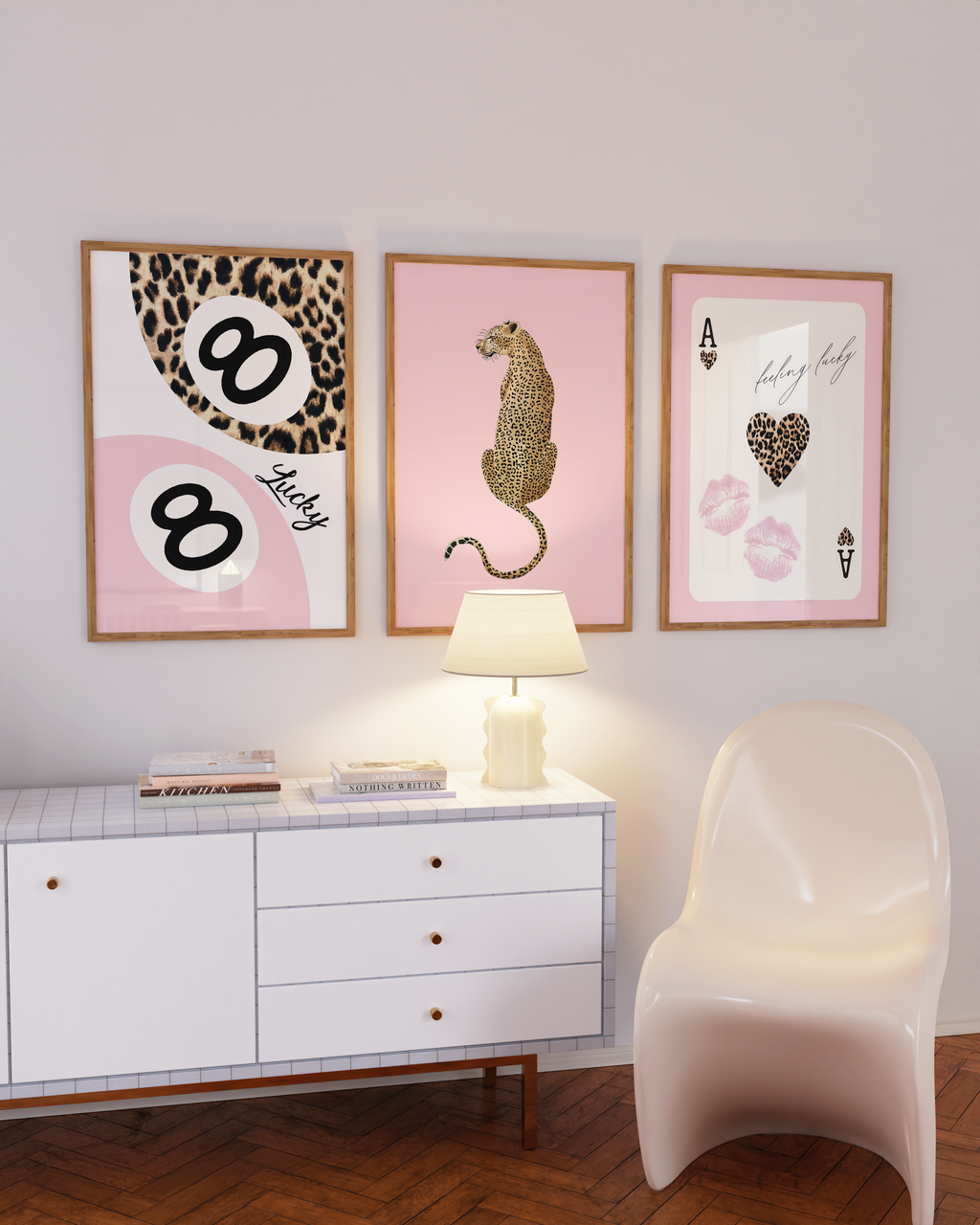 Pink Leopard Poster Set